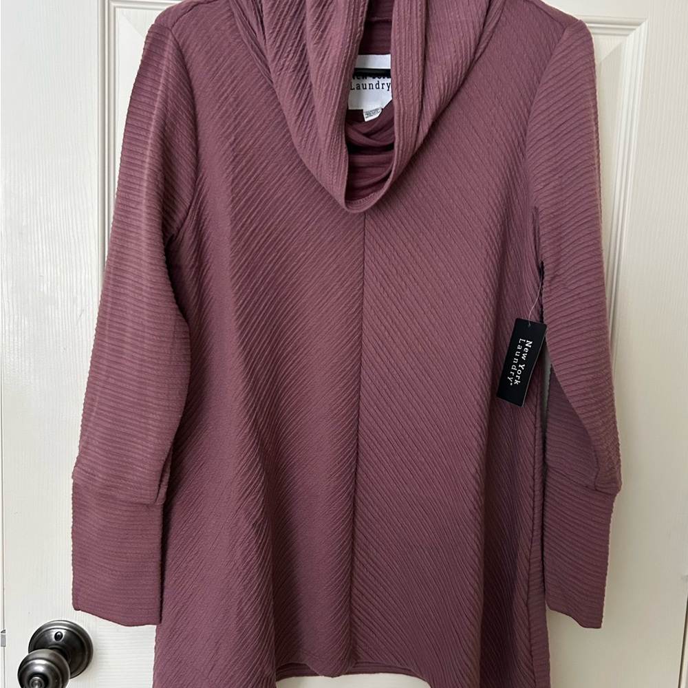 New with tags- New York Laundry Women's Plum Cowl Neck Sweater